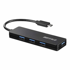 バッファロー BUFFALO USB ハブ PS5 iMac MacBook Air / Pro 対応 TypeC USB3.1 Gen1 4ポート バスパワー ブラック スリム設計 軽量 リモ