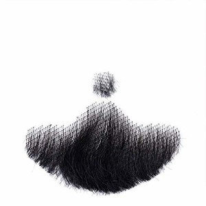 ALISY 付け髭 ひげ 口髭 人毛 ウィッグ 髪製髭 手作り本物 1枚 (wang han xia)