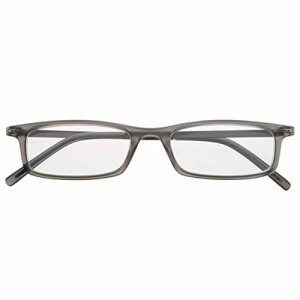 メイガン 老眼鏡 おしゃれ メンズ リーディンググラス （ブルーライトカット、超スリム コンパクト Ultra Flat Reader） グレー 度数 1