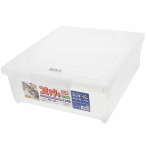 天馬 書籍収納ボックス コミック本いれと庫 ワイド (ケース販売) 8個入 クリア 約16.5×41×46.5cm