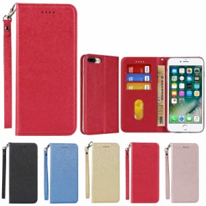 Eastwave i Phone 7 Plus / 8 Plus ケース アイフォン 8 Plusケース 手帳型iphone7 Plus Caseストラップ付き 高質PU皮革 明るい色 内蔵マ