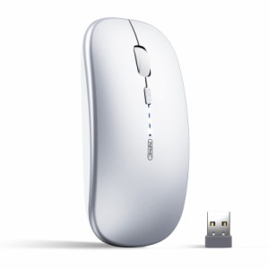 inphic Bluetoothワイヤレス 充電式、3モード超薄型 無線 静音 マウス（Bluetooth 5.0 / 4.0 + USB 2.4G）、ラップPCコンピュータ