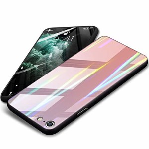 i Phone 6 Plus ケース/i Phone 6S Plus ケースクリア 薄型 軽量 耐衝撃 TPUバンパー＋ 背面ガラス 全面保護 衝撃吸収 クリア 強化ガラス