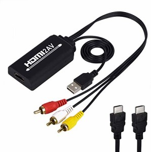 HDMI to RCA変換ケーブル HDMI to AVコンバータデジタル 3RCA/AV 変換ケーブル Apple TV/HDTV/Xbox/PC/D V D/ラップ/Bluーray プレイ