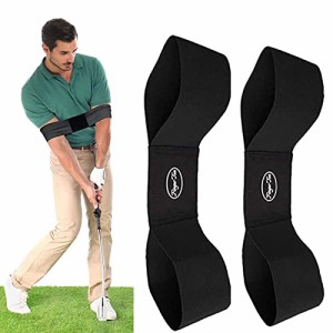ゴルフ スイング練習機 スイング矯正 ボールタイプ 訓練道具 正しい体の動き 修正 矯正 トレーニング用品 エアポンプ付き (2枚ブラック姿