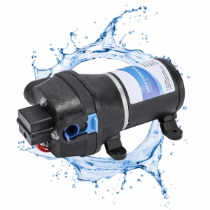 NEWTRY ダイヤフラム水ポンプ 給水 排水ポンプ 圧力スイッチ 自吸式ポンプ 小型 12.5L/min 最大揚程25ｍ RV、ヨット 濾過器と四つのコネ