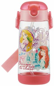 スケーター 子供用 ストロー付き 水筒 クリアボトル ディズニー プリンセス 480ml 女の子 PDSH5