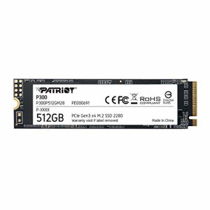 Patriot Memory P300 512GB M.2 SSD 2280 NVMe PCIe Gen 3x4 内蔵型SSD P300P512GM28