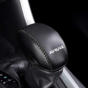 Boyousトヨタ 新型RAV4＆RAV4 PHV XA50系 専用設計 シフトノブカバー シフトグリップカバー レザー カバー 内装パーツ RAV4エンブレム ガ