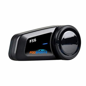 FODSPORTS バイク用 インカム FX6 6人同時通話 Bluetooth5.0 FMラジオ インターコム通信自動復帰 HI-FI音質 防水インカム 12時間連続使用