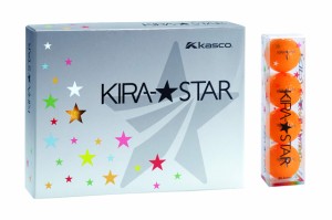 《送料無料》キャスコ(Kasco) ゴルフボール KIRA STAR2 キラスター2N オレンジ ダ