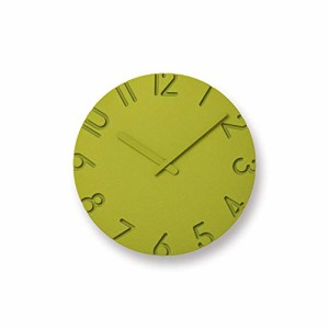 レムノス 掛け時計 カーヴド カラード アナログ 緑 NTL16-06 GN Lemnos サイズ:直径24×奥行4.2ｃｍ グリーン