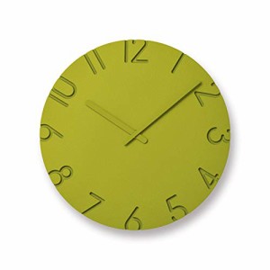 レムノス 掛け時計 カーヴド カラード アナログ 緑 NTL16-07 GN Lemnos 直径30.5×奥行4.2ｃｍ