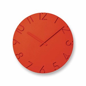 レムノス 掛け時計 カーヴド カラード アナログ 橙 NTL16-07 OR Lemnos 直径30.5×奥行4.2ｃｍ