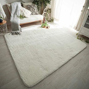 グラムスタイル ラグ シャギーラグ カーペット 絨毯 滑り止め 洗える ふわふわ 1.5畳 130×190cm ホワイト