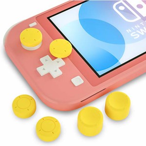 ニンテンドースイッチライト用サムグリップ 任天堂スイッチライト用ジョイスティックキャップ イエ ロー…