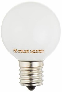 オーム電機 LEDミニボール球(装飾用/1.2W/75lm/昼白色/G40/E17)