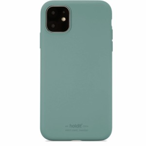 HOLDIT スマホケース i Phone 11 XR (i Phone 11 / モスグリーン) スマホ ソフトタッチシリ コーンケース (シリコン/ワイヤレス充電可能)