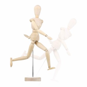 デッサン人形 木製 モデル 可動式 漫画模型 マネキン 関節人形 素体 デッサン用 モデル人形 フィギュア 美術 ドール 木の人形 絵 置物 作