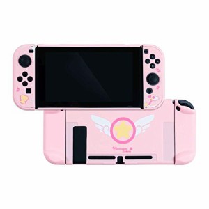 YOCORE NintendoSwitch対応 Switchカバー スイッチ ケース 薄型 可愛い 分体式 キズ防止 衝撃吸収 傷防止 着脱簡単 ピンク