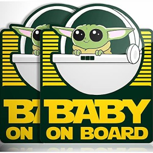 Baby on Board ステッカー 車用 Baby on Board 安全ステッカー 車用ベビーオンボードステッカー おもしろ ベビーヨーダ ボード上のステッ