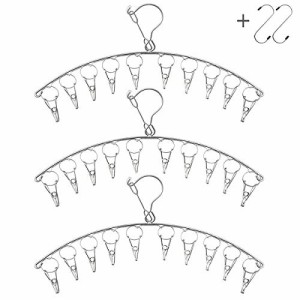 Konten ピンチハンガー 物干しハンガー 10ピンチ 3本セット 洗濯ハンガー コンパクトに収納 空間を節約 滑り止め 防風 速乾 縦強力収納 