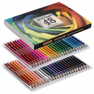 Akura 色鉛筆 48色 油性色鉛筆 子供 大人 塗り絵 色鉛筆セット プロ 初学者 画材セット 