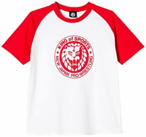 新日本プロレスリング Tシャツ ライオンマーク クラシック ラグラン レッド S 3061056673
