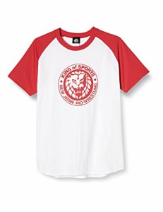 新日本プロレスリング Tシャツ ライオンマーク クラシック ラグラン レッド M 3061056674