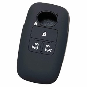 【IKT】ダイハツ・トヨタ車用 スマートキー用シリコンカバー 4ボタン ブラック/新型タント（2019/7〜） / 新型タントカスタム（2019/7〜