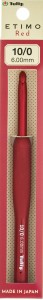 かぎ針 『ETIMO Red(エティモレッド) クッショングリップ付きかぎ針 10/0号 』 Tulip チューリップ レッド TED100
