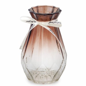 OFFIDIX ガラス花瓶 グラデーション マルチカラー 幾何学的なファセットデザイン アート 装飾花瓶 結婚式 ダイニング 本棚用 ホームデコ