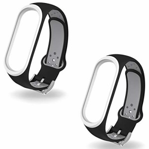 GeekDwarf 2個セット Xiaomi Mi Smart Band 4 替え 交換 バンド シャオミ ミ バンド4 専用 ベルト シリコン スマートウォッチ 交換用 (