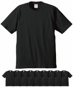 ユナイテッドアスレ 5942-01 6.2オンス プレミアム Tシャツ 10枚セット メンズ(ブラック,XL)