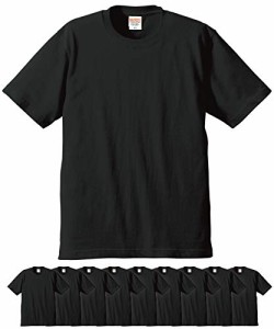 ユナイテッドアスレ 5942-01 6.2オンス プレミアム Tシャツ 10枚セット メンズ(ブラック,S)