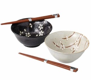 エールネット(Ale-net) 丼 どんぶり 2個セット 径15×(高さ)7cm 早春華 4.8 ペア 多用丼 磁器 美濃焼