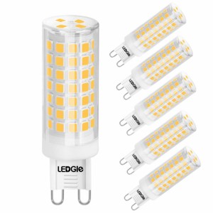 LEDGLE G9口金 LED電球 調光可(範囲1％-100％) 8W 110V 電球色3000K ハロゲン電球80W相当 700LM 全配光タイプ 省エネ 長寿命 6点セット