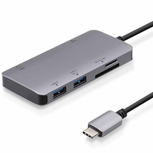 [送料無料]エレコム USB Type-C ハブ ドッキングステーション 6-in-1 DST-C1