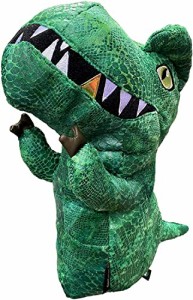 dinofactory T-Rex ゴルフヘッドカバー 恐竜ドライバーヘッドカバー (グリーン)