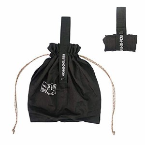 POST GENERAL ポストジェネラル エコバッグ PACKABLE PARACHUTE NYLON BAG ブラック ショッピングバッグ 巾着