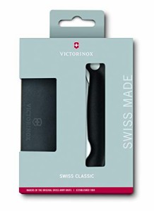 VICTORINOX(ビクトリノックス) カッティングボードセット ブラック スイスクラシック トマト＆テーブルナイフ 折りたたみ 波刃 6.7191.F3