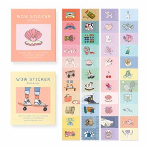 モノライク ワウ ステッカー メモリーズ + ファンタスティック Wow Sticker Memories + Fantastic Set - 可愛いステッカー、ダイアリーデ