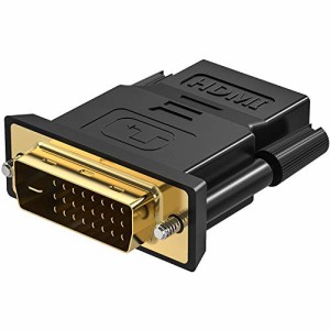 DVI HDMI 変換アダプター 双方向伝送 1080P wuernine PC ディスプレイ RaspberryPi PS4など用 金メッキ