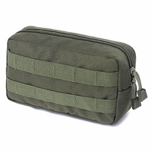 TRIWONDER MOLLE ポーチ サバゲーポーチ タクティカル ミリタリー バック ベルトポーチ 釣り 小物入り (グリーン)