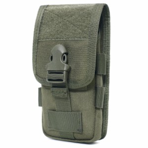 TRIWONDER MOLLE タクティカルポーチ サバゲー ミリタリー バッグ スマホ対応 小物入り アウトドア用 モール対応 (グリーン)