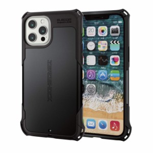 エレコム i Phone 12 Pro Max ケース Qi充電対応 ハイブリッド ZEROSHOCK 耐衝撃 スタンダード ブラック PM-A20CZEROBK