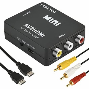 RCA to HDMI変換コンバーター L’QECTED AV to HDMI 変換器 AV2HDMI 1080/720P切り替え 音声転送-PS2/スーパーファミコン /VHS VCRカメラ