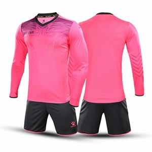 ケルメ 男性のサッカーゴールキーパー試合訓練のスペアセットの上着とズボン (ピンク, 3XL)