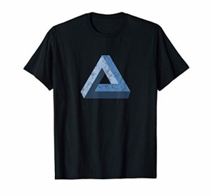 ペンローズの三角形、目の錯覚、不可能な三角形、数学 Tシャツ