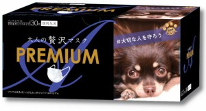 原田産業 大人の贅沢マスク プレミアム 30枚入り 個別包装 リッチホワイト 男女兼用 ふつうサイズ(4931839214602)※パッケージ変更の場合